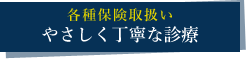 保険治療もやさしく丁寧な歯科診療